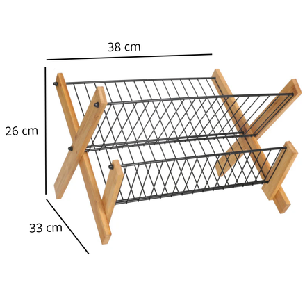 Faltbarer Geschirrabtropfer aus Bambus